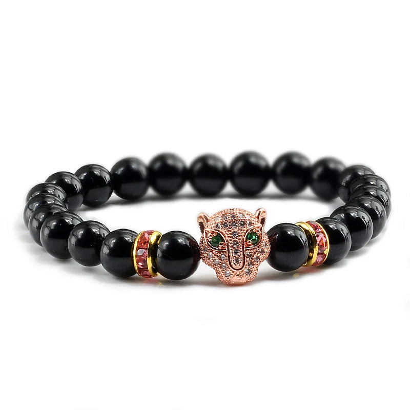 Tinkers Tinkers Black Lava Beads Bracelet Spiritual Yoga Style Luxe - Uncategorized