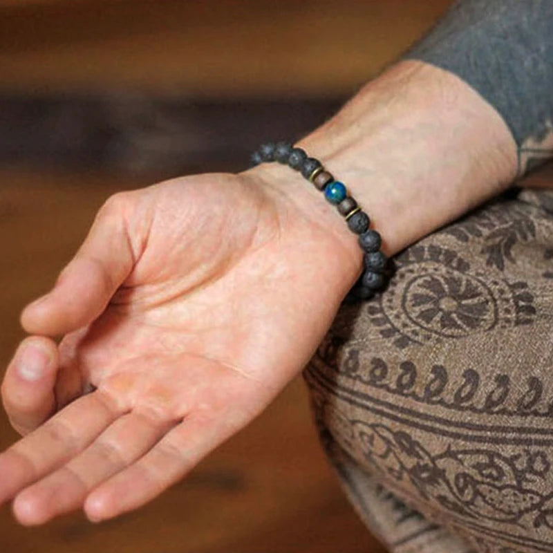 Tinkers Volcanic Stone Lava Bracelet Tibetan Buddha Edition -