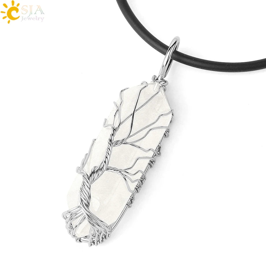 Quartz Tree Of Life Pendant by Tinkers - Healing Energy