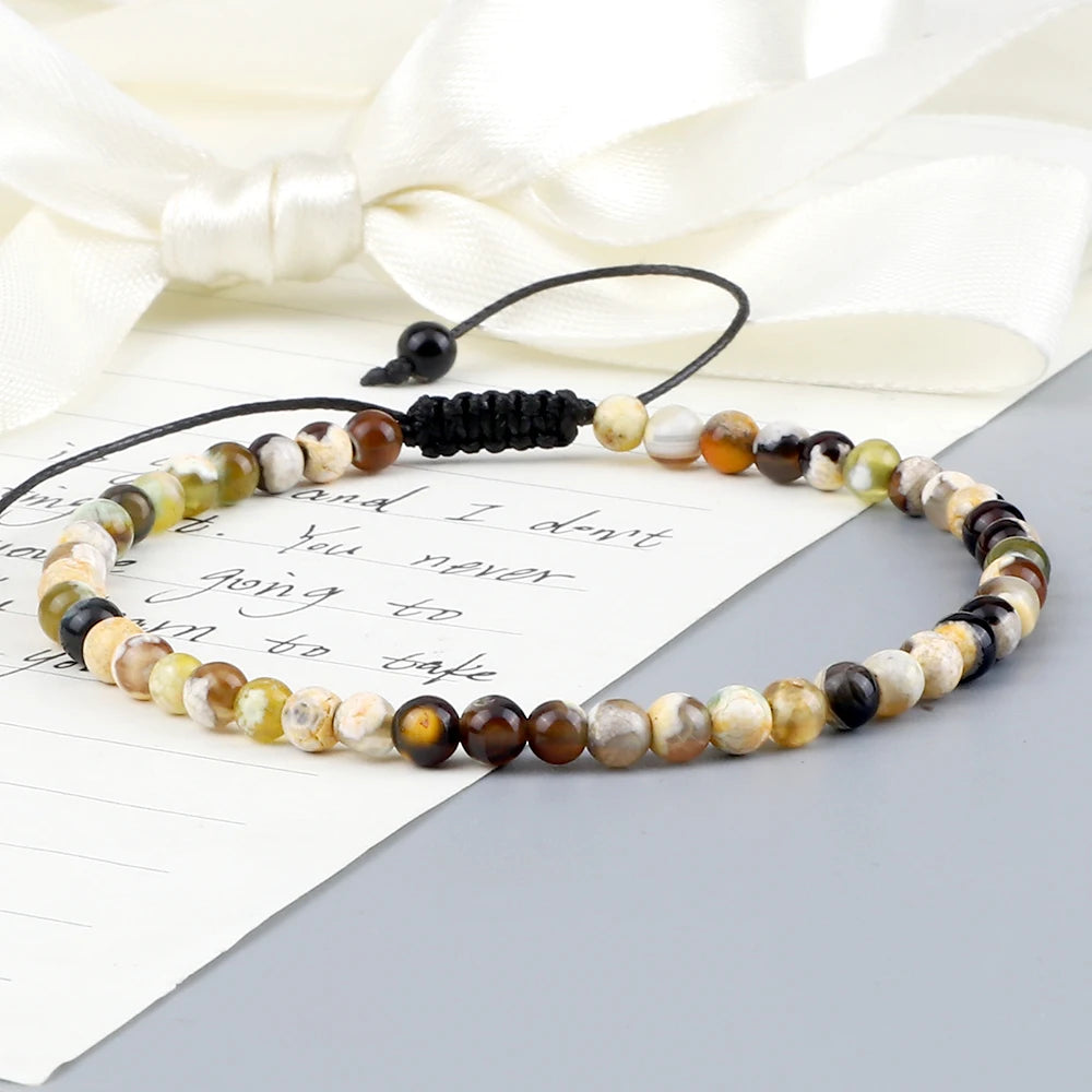 Tinkers EarthStone 4mm Natural Mini Beads Bracelet Unisex Yoga - Apparel & Accessories > Jewelry > Bracelets
