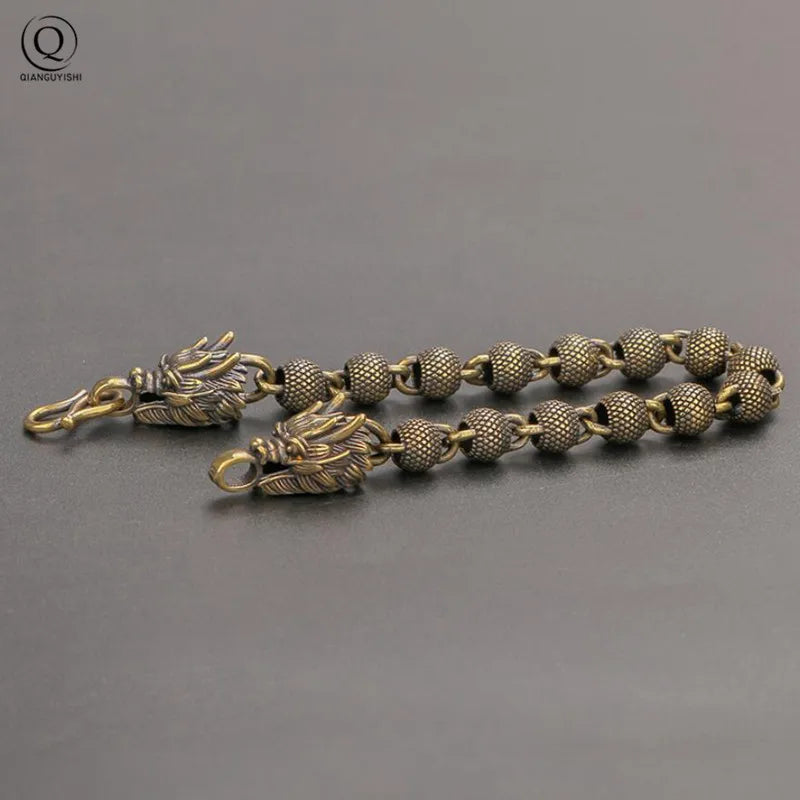 Dragon Head Brass Bracelet — Punk & Boho Unisex Wristband