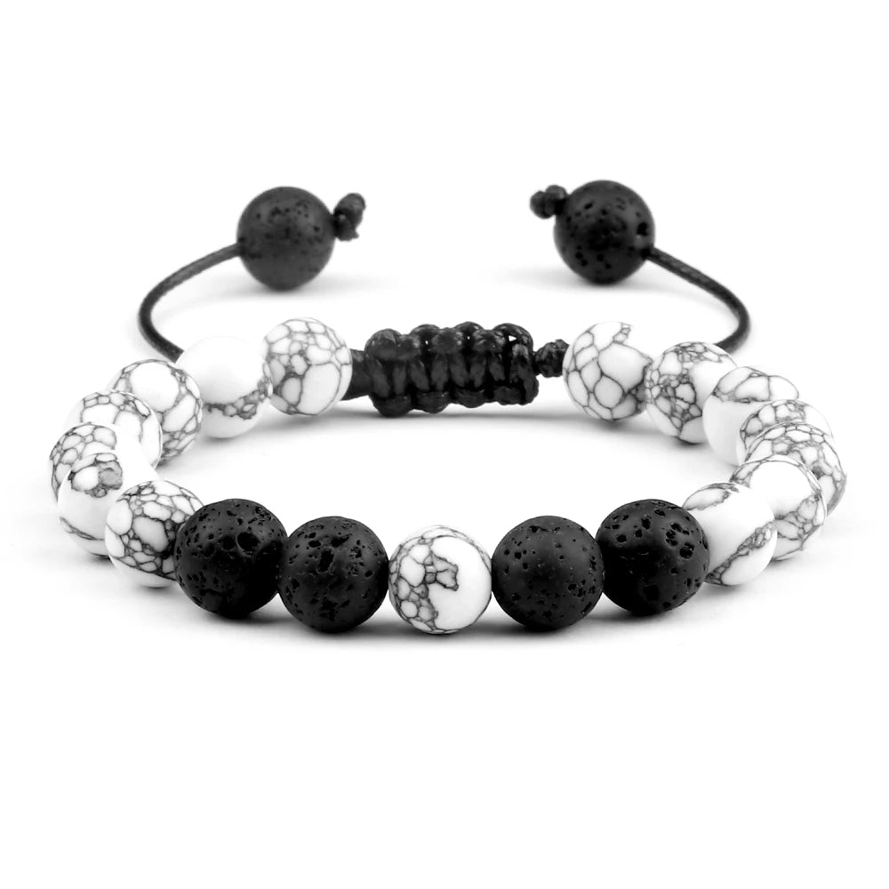 Tinkers Brand Lava Beads Tiger Eye Adjustable Rope Bracelet Unisex - Uncategorized