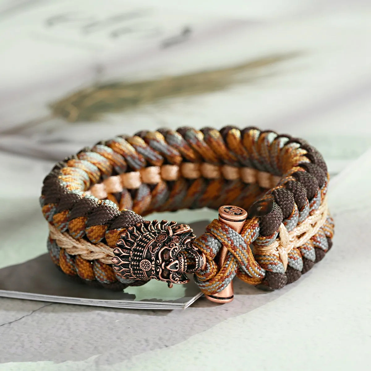 Tinkers Nordic Skull Punk Lanyard Bracelet Unisex Viking Jewelry -