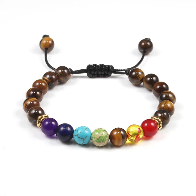 Tinkers Brand Lava Beads Tiger Eye Adjustable Rope Bracelet Unisex - Uncategorized
