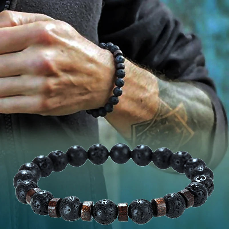 Tinkers Volcanic Stone Lava Bracelet Tibetan Buddha Edition -