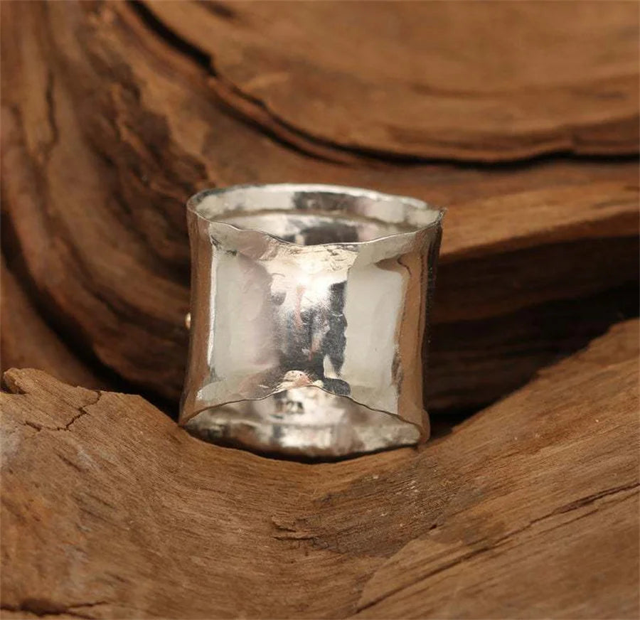 Moonstone Protection Balance Ring Handmade Unisex Vintage