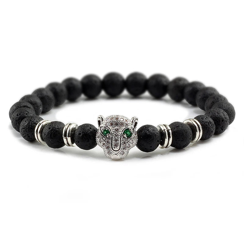 Tinkers Tinkers Black Lava Beads Bracelet Spiritual Yoga Style Luxe - Uncategorized