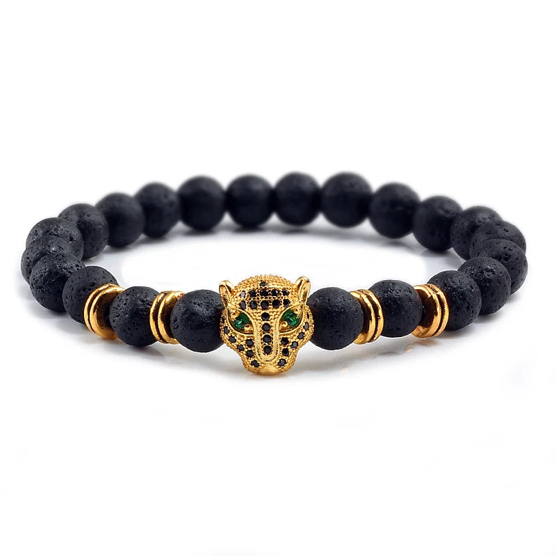 Tinkers Tinkers Black Lava Beads Bracelet Spiritual Yoga Style Luxe - Uncategorized