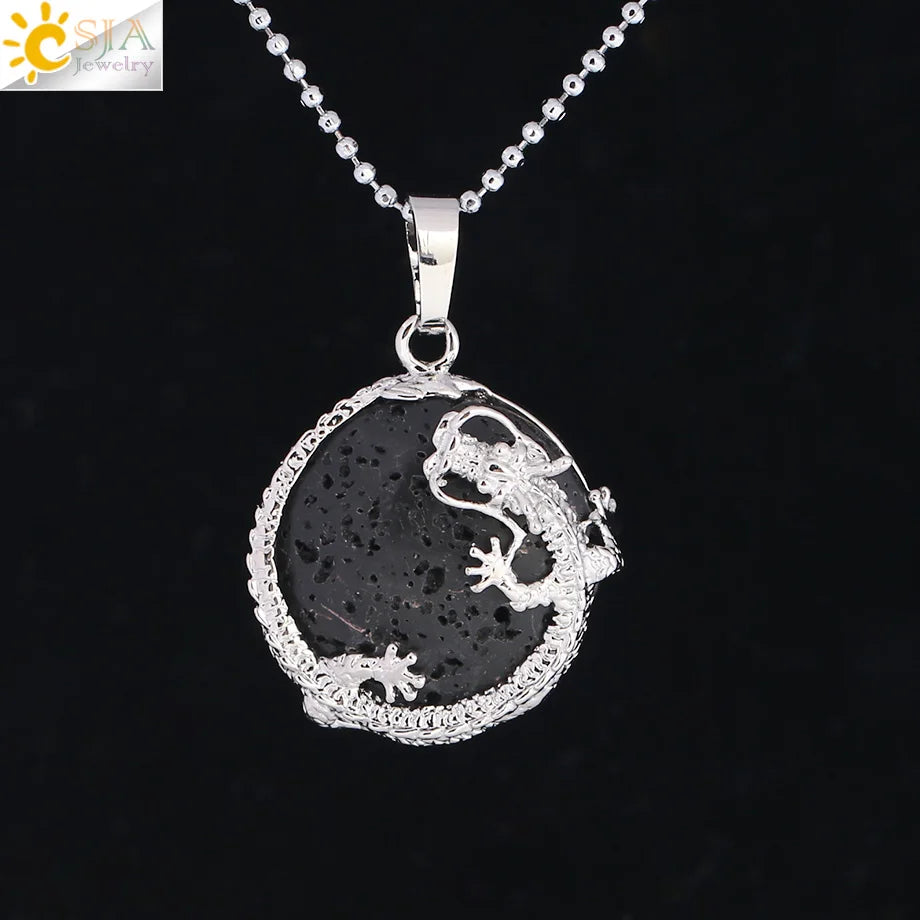 Tinkers Drachenanhänger mit Tigerauge – Energieschutz 