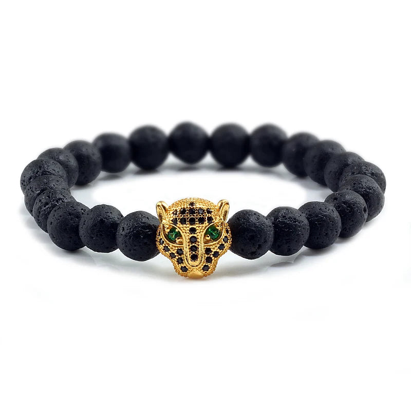 Tinkers Tinkers Black Lava Beads Bracelet Spiritual Yoga Style Luxe - Uncategorized