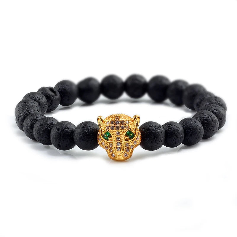 Tinkers Tinkers Black Lava Beads Bracelet Spiritual Yoga Style Luxe - Uncategorized