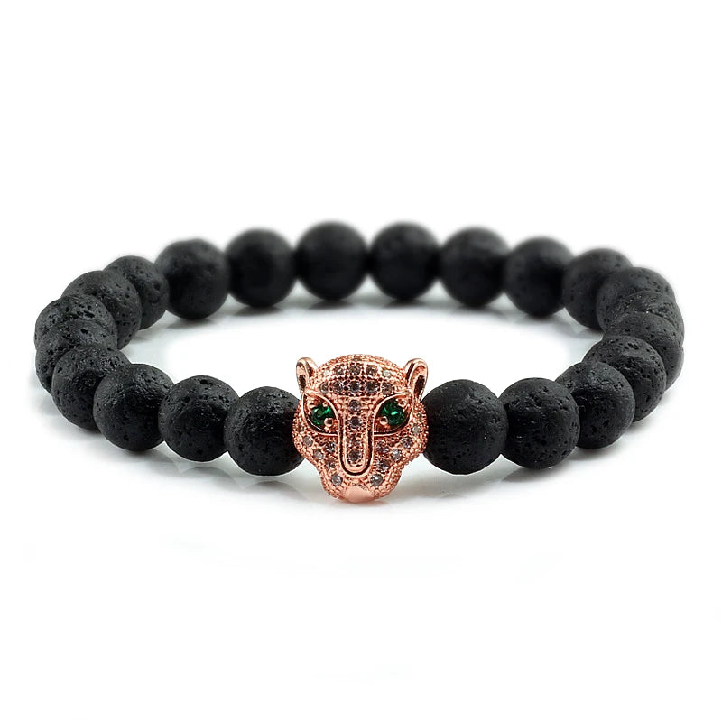 Tinkers Tinkers Black Lava Beads Bracelet Spiritual Yoga Style Luxe - Uncategorized