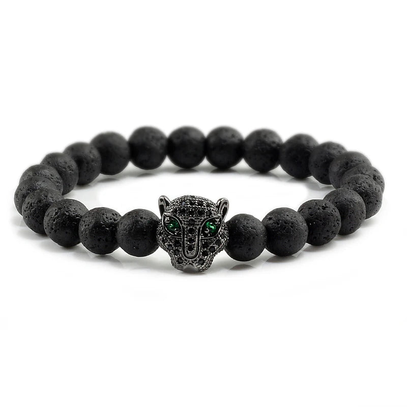 Tinkers Tinkers Black Lava Beads Bracelet Spiritual Yoga Style Luxe - Uncategorized