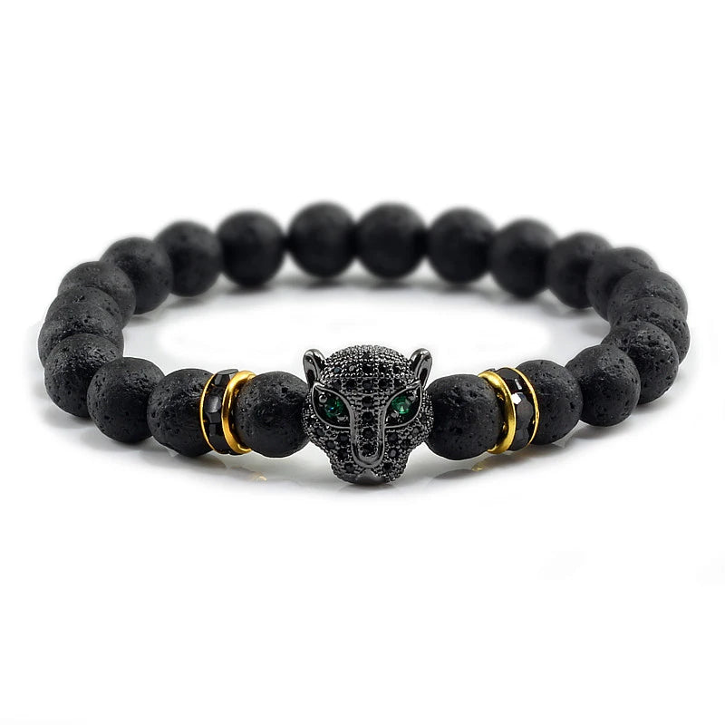 Tinkers Tinkers Black Lava Beads Bracelet Spiritual Yoga Style Luxe - Uncategorized