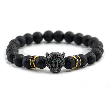 Tinkers Tinkers Black Lava Beads Bracelet Spiritual Yoga Style Luxe - Uncategorized