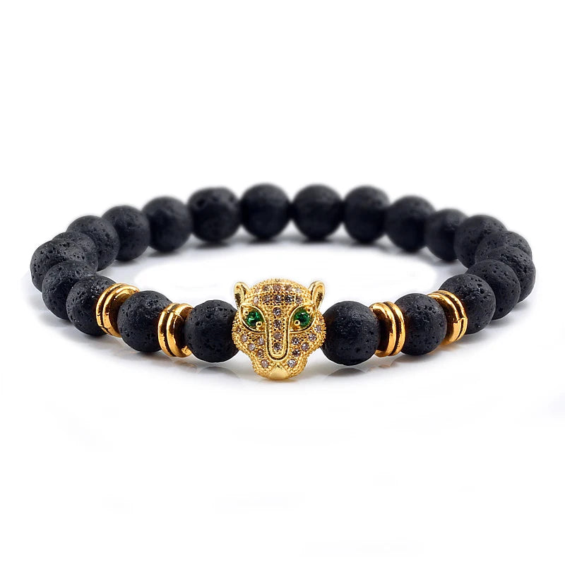 Tinkers Tinkers Black Lava Beads Bracelet Spiritual Yoga Style Luxe - Uncategorized