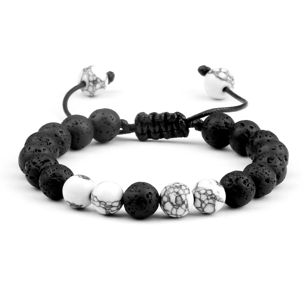 Tinkers Brand Lava Beads Tiger Eye Adjustable Rope Bracelet Unisex - Uncategorized