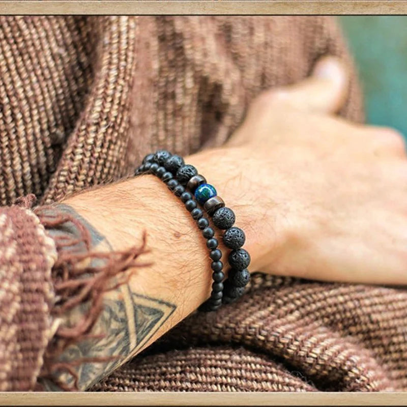 Tinkers Volcanic Stone Lava Bracelet Tibetan Buddha Edition -