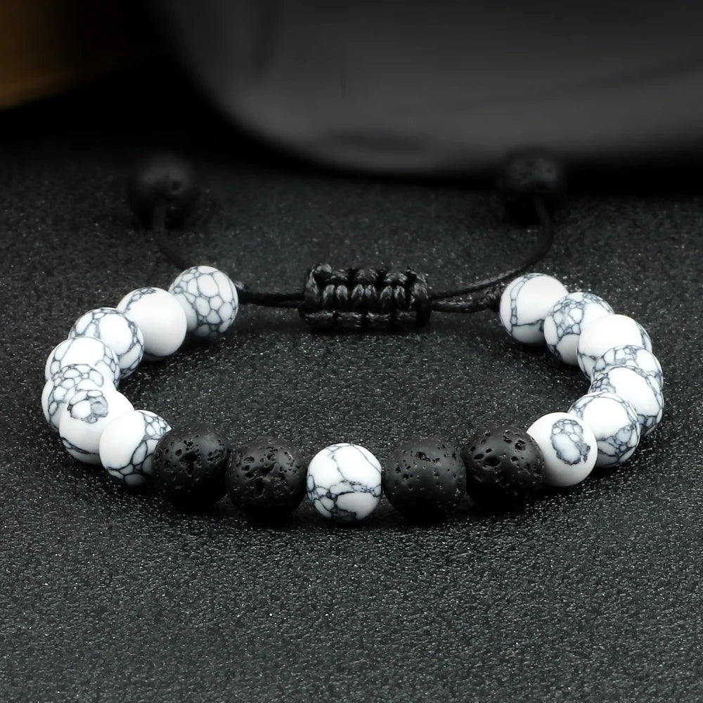 Tinkers Brand Lava Beads Tiger Eye Adjustable Rope Bracelet Unisex - Uncategorized