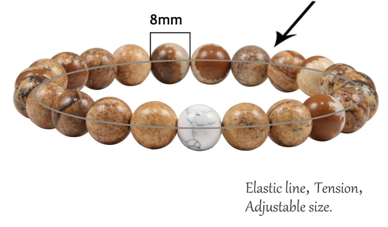 Tinkers 10 Colors Buddhist Stone Beaded Bracelet Elastic Gift - Uncategorized
