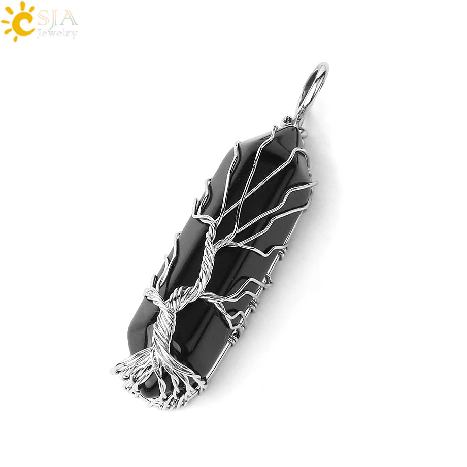 Quartz Tree Of Life Pendant by Tinkers - Healing Energy