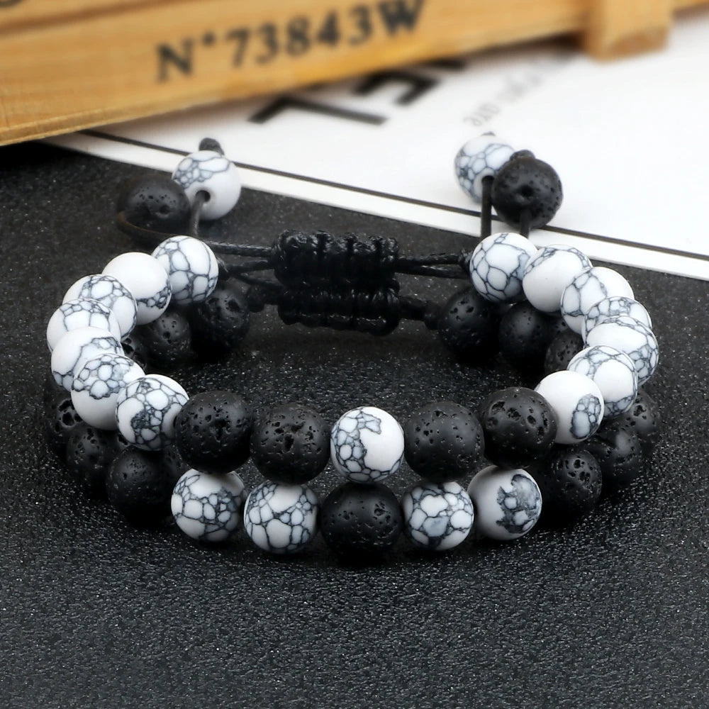 Tinkers Brand Lava Beads Tiger Eye Adjustable Rope Bracelet Unisex - Uncategorized