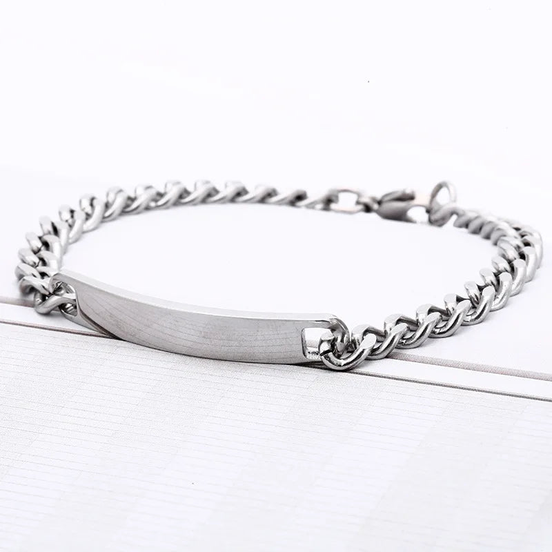 Handcrafted Personalized Stainless Steel Bracelet by Tinkers for Lovers