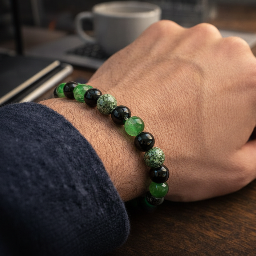 Natural Tigereye Crystal Beaded Bracelet Signature Edition