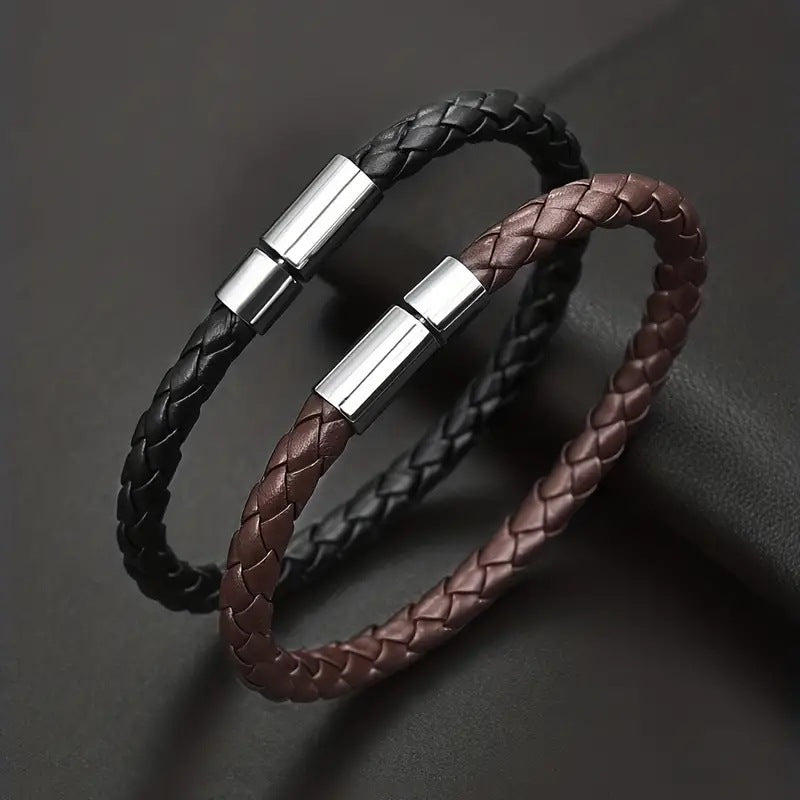 Tinkers Premier PU Woven Leather Bracelet For Couples Edition - 0
