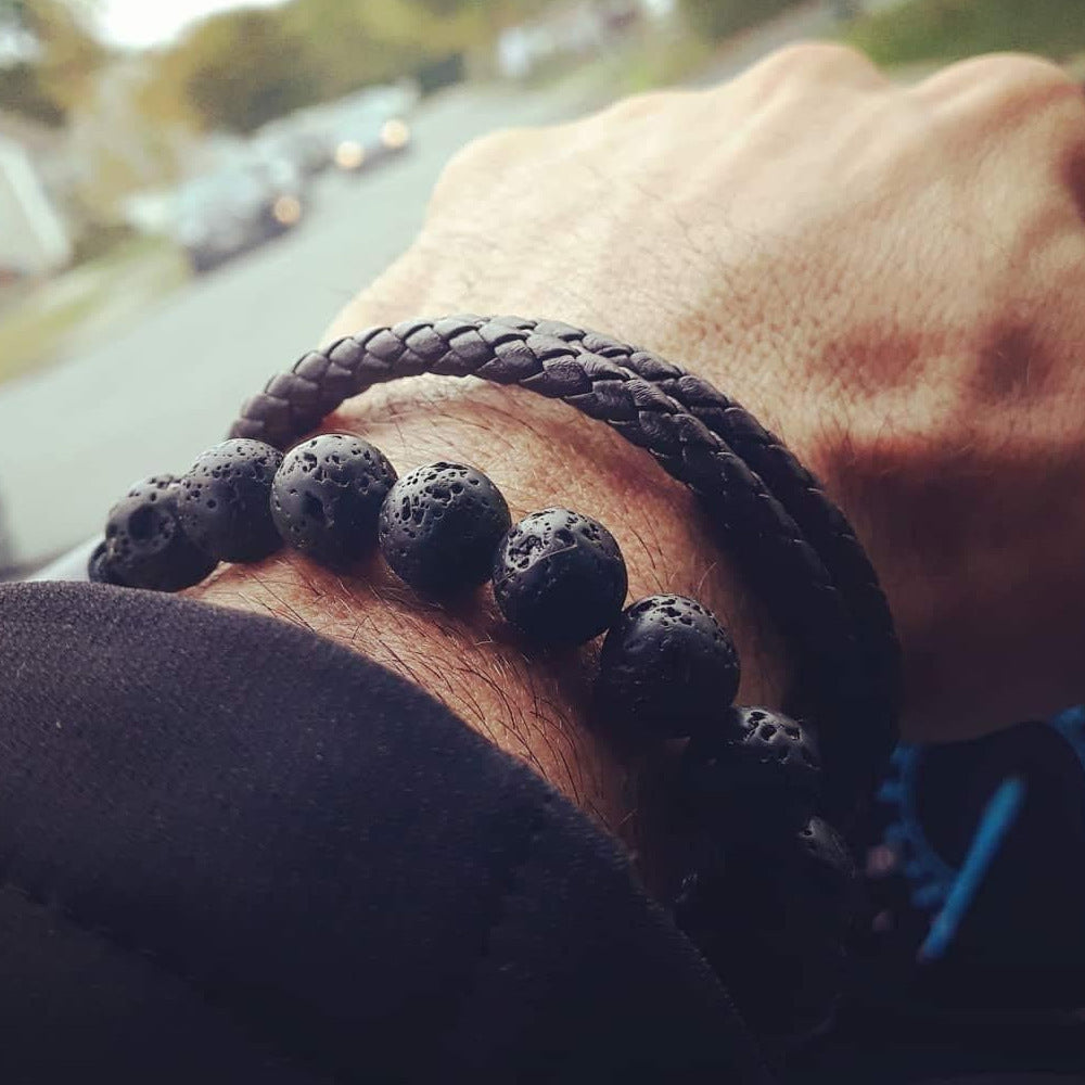 Tinkers Tiger Eye Volcanic Rock Yoga Beaded Bracelet Exclusive - 0