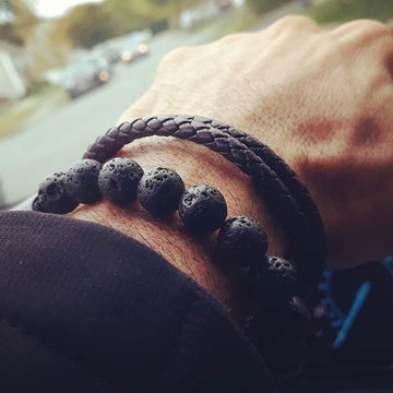 Tinkers Tiger Eye Volcanic Rock Yoga Beaded Bracelet Exclusive - 0