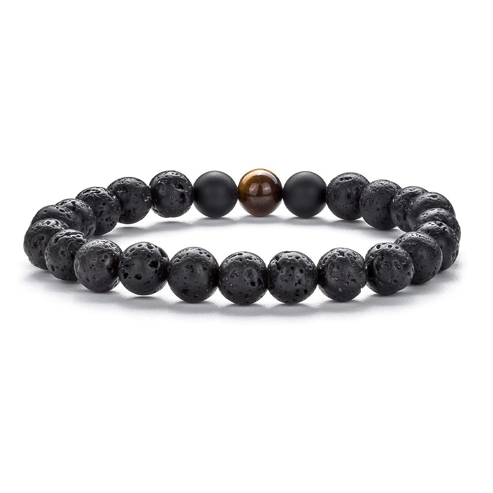 Tinkers Tiger Eye Volcanic Rock Yoga Beaded Bracelet Exclusive - 0