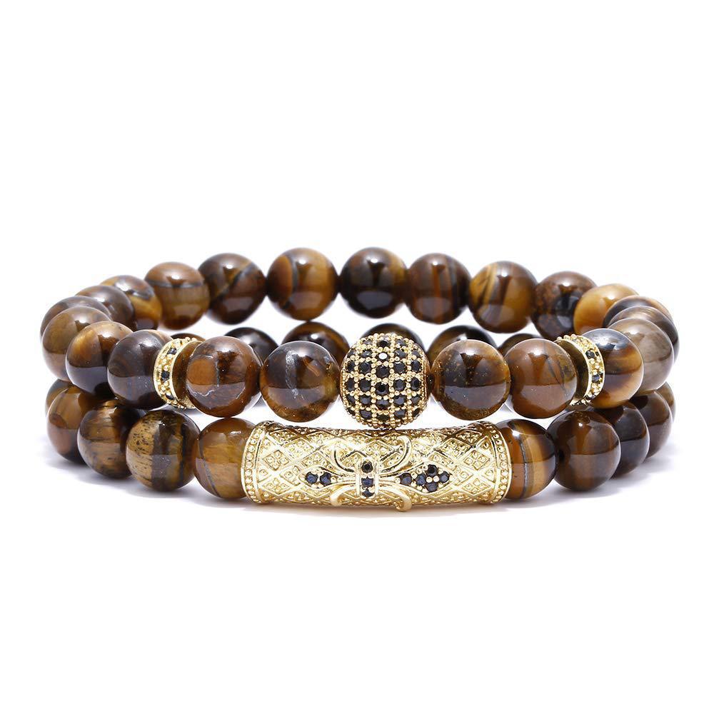 Tinkers Tiger Eye Bracelet Unisex Natural Stone Collection Elite - 0