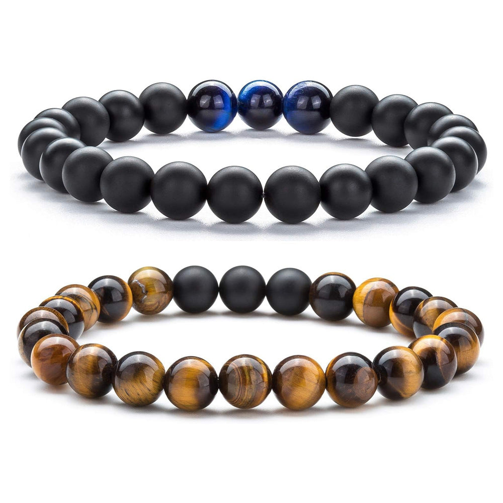 Tinkers Tiger Eye Volcanic Rock Yoga Beaded Bracelet Exclusive - 0