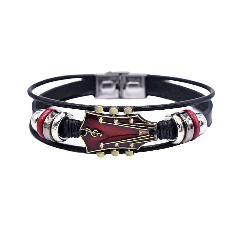 Tinkers Zinc Alloy Music Guitar Leather Bracelet Limited Edition - 0