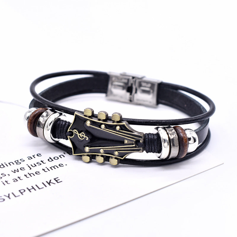 Tinkers Zinc Alloy Music Guitar Leather Bracelet Limited Edition - 0