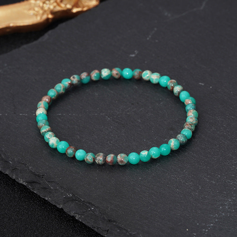 Tinkers Tinkers Natural Stone Agate Bracelet 4Mm Timeless Elegance - 0