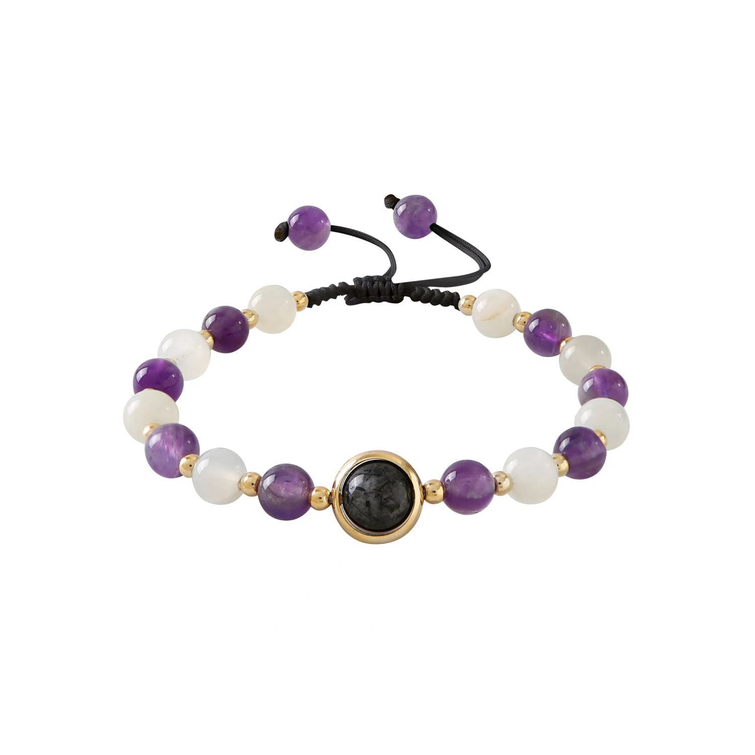 Tinkers Yunjin White Moonlight Amethyst Bracelet Handwoven Elite - 0
