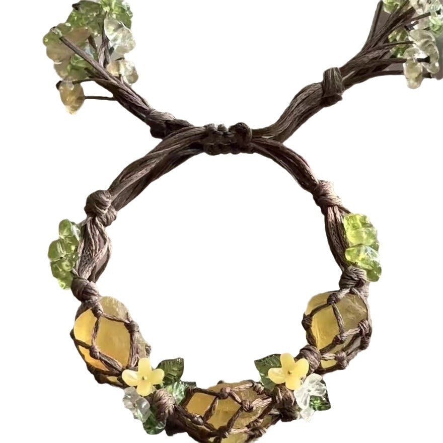 Tinkers Tinkers Mori Style Flower Woven Hand Strap Bracelet Limited - 0