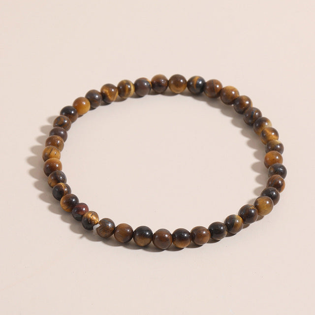 Tinkers Tinkers Natural Stone Agate Bracelet 4Mm Timeless Elegance - 0