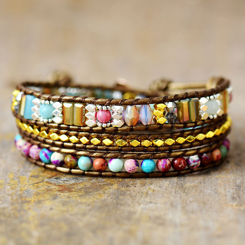 Tinkers Tinkers Circles Rare Purple Emperor Natural Stone Bracelet - 0