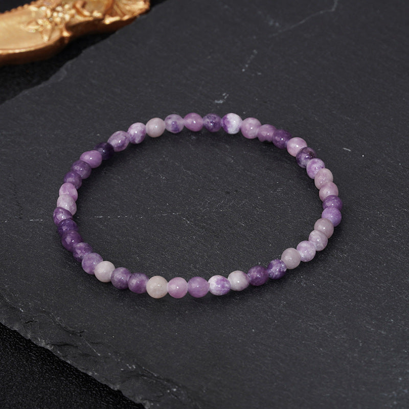 Tinkers Tinkers Natural Stone Agate Bracelet 4Mm Timeless Elegance - 0