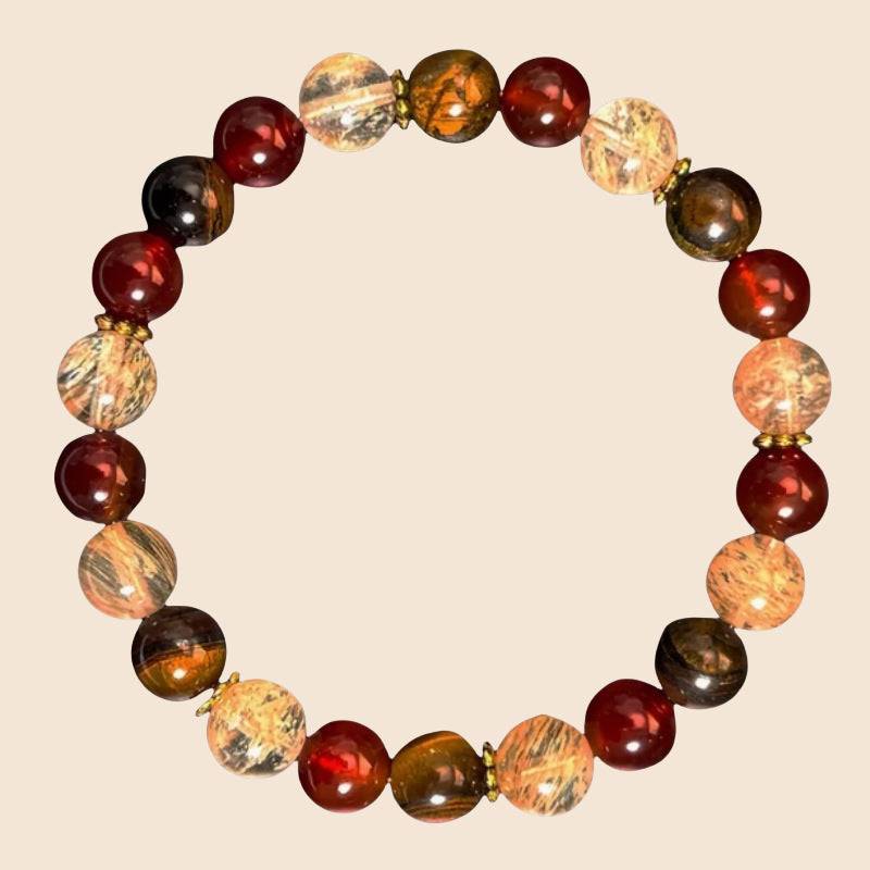 Tinkers Natural Tigereye Crystal Beaded Bracelet Signature Edition - 0
