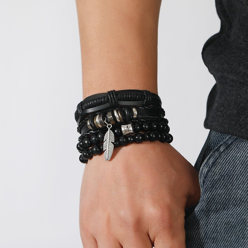 Tinkers Tinkers Beaded Bracelet Vintage Feather Pendant Elite - 0