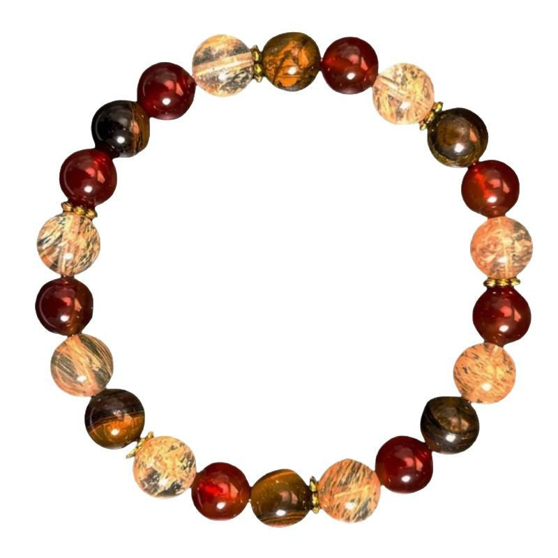 Tinkers Natural Tigereye Crystal Beaded Bracelet Signature Edition - 0