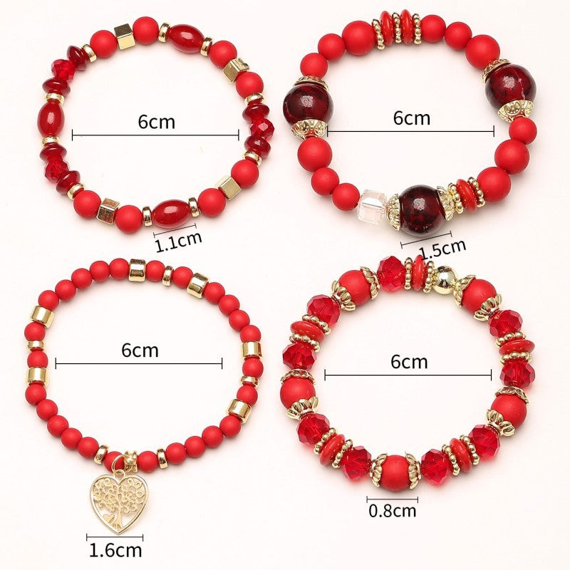 Tinkers Bohemian Crystal Peach Heart Bracelet Exclusive Timeless - 0