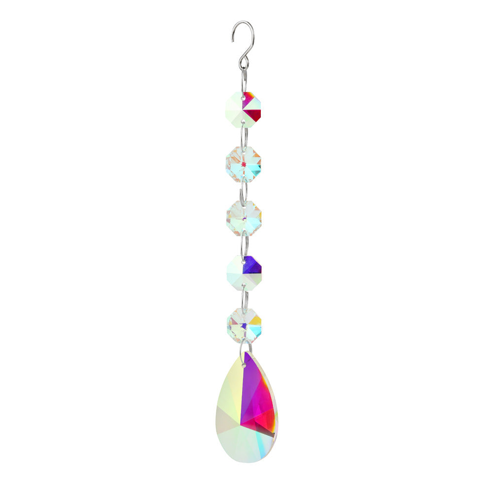 Aurora teardrop crystal suncatcher hanging