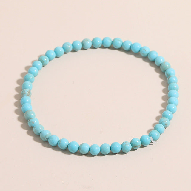 Tinkers Tinkers Natural Stone Agate Bracelet 4Mm Timeless Elegance - 0