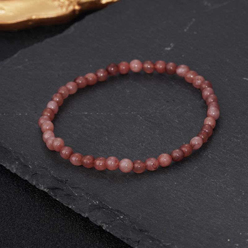 Tinkers Tinkers Natural Stone Agate Bracelet 4Mm Timeless Elegance - 0