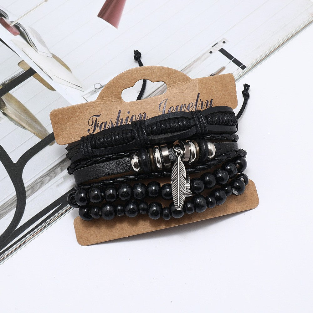 Tinkers Tinkers Beaded Bracelet Vintage Feather Pendant Elite - 0